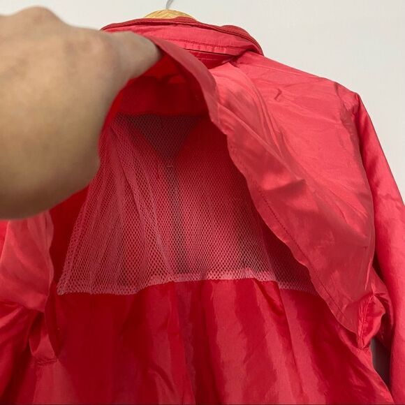 Vintage L.L.Bean Red Packable Lightweight Windbreaker Jacket Women's Size Large - Picture 6 of 8